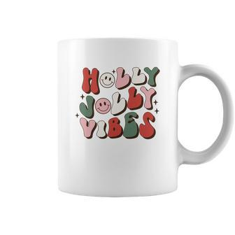 Retro Christmas Holly Jolly Vibes Coffee Mug - Seseable