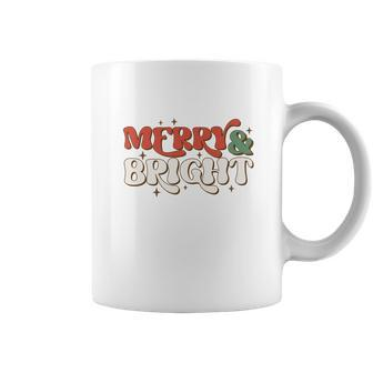 Retro Christmas Merry And Bright Coffee Mug - Seseable