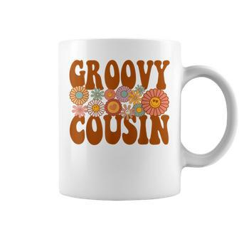 Retro Groovy Cousin Matching Family 1St Birthday Party Coffee Mug - Thegiftio UK