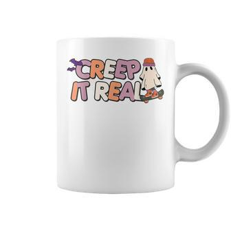 Retro Halloween Creep It Real Ghost Classic Funny Coffee Mug - Thegiftio