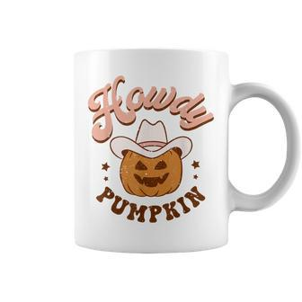 Retro Howdy Pumpkin Fall Autumn Western Halloween Costume  Coffee Mug