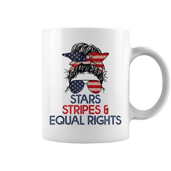 Retro Pro Choice Stars Stripes And Equal Rights Patriotic Coffee Mug - Seseable