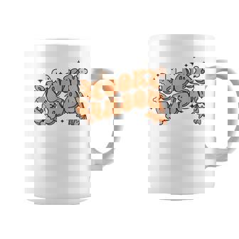 Retro Spooky Season Boo Ghost Floral Spooky Vibes Halloween Coffee Mug - Seseable