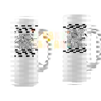 Retro Spooky Season Floral Spooky Vibes Funny Halloween Coffee Mug - Seseable