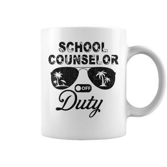 School Counselor Off Duty Sunglasses Summer Vacation Funny Coffee Mug - Thegiftio UK