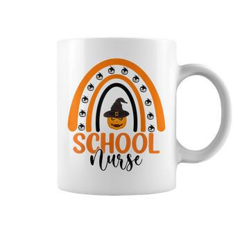 School Nurse Spooky Halloween Pumpkin Rainbow Nursing Coffee Mug - Thegiftio UK