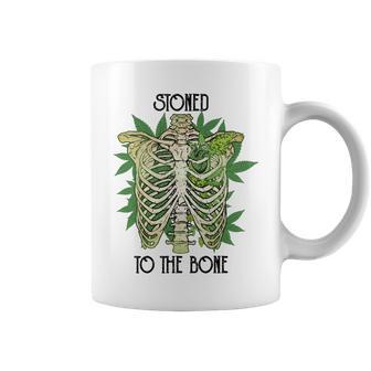 Skeleton And Plants Stoned To The Bone Coffee Mug - Seseable