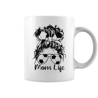 Soccer Mom Funny Soccer Ball Glasses Bow Mom Life V2 Coffee Mug - Thegiftio UK