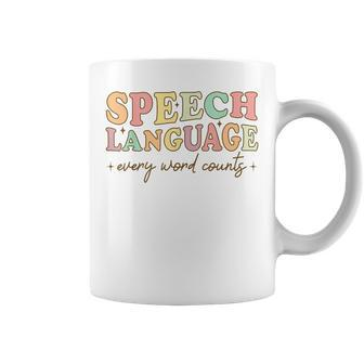 Speech Therapy Speech Language Therapy Pathologist Retro Slp Coffee Mug - Thegiftio UK