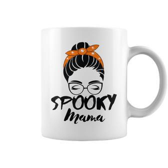 Spooky Mama Humor Mom Halloween Party 2021 For Mother Coffee Mug - Seseable