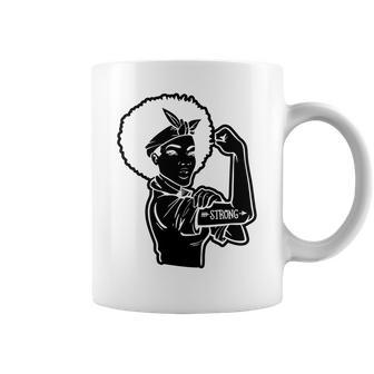 Strong Woman Rosie Strong Afro Woman For Dark Colors Coffee Mug - Seseable