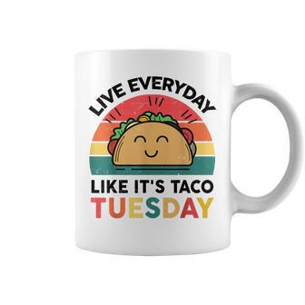 Taco- Live Everyday Like Its Taco-Tuesday Funny Mexican Coffee Mug - Thegiftio UK