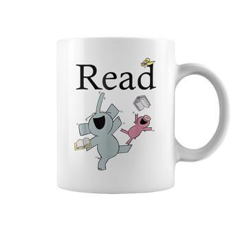 Teacher Library Read Book Club Piggie Elephant Pigeons Funny Coffee Mug - Thegiftio UK