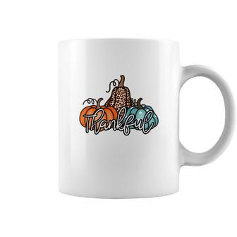Thankful Colorful Pumpkins Fall Season Coffee Mug - Seseable
