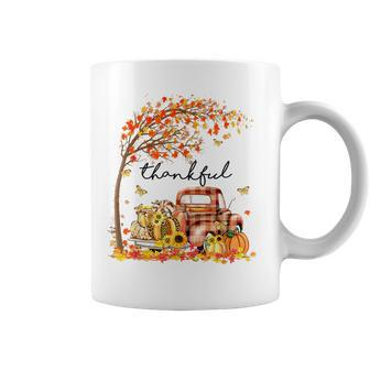 Thankful Grateful Blessed Pumpkin Truck Its Fall Yall Autumn Coffee Mug - Thegiftio UK