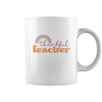 Thanks Giving Thankful Teacher Fall Coffee Mug - Seseable