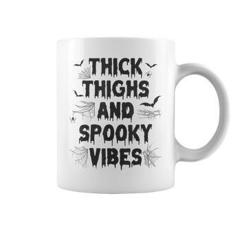 Thick Thighs And Spooky Vibes The Original Halloween Coffee Mug - Seseable
