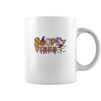Thick Thights And Spooky Vibes Halloween Tie Dye Coffee Mug - Seseable