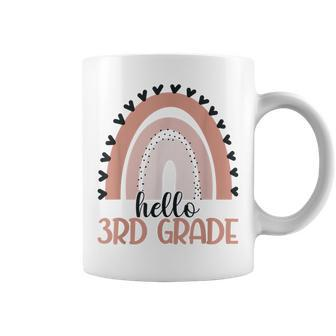 Third Grade Rainbow Teacher Student Hello 3Rd Grade Rainbow Coffee Mug - Thegiftio UK
