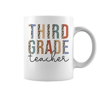 Third Grade Teacher Leopard Teachers Day Teach Lovers Coffee Mug - Thegiftio UK