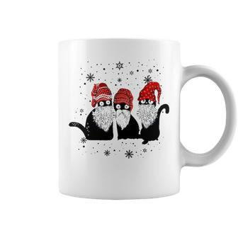Three Black Cat Gnomes Christmas Kitten Santa Funny Xmas Coffee Mug - Thegiftio UK
