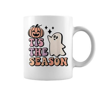 Tis The Season Pumpkin Ghost Funny Autumn Halloween Coffee Mug - Thegiftio UK