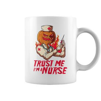 Trust Me Im A Nurse Funny Halloween Pumpkin Costume Coffee Mug - Thegiftio UK