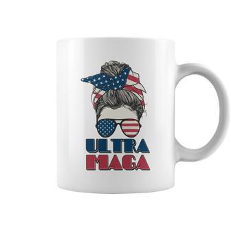 Ultra Maga Hair Bun Woman Coffee Mug - Monsterry CA