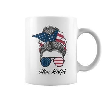 Ultra Maga Messy Bun Parody Trump 2024 Anti Biden Tshirt Coffee Mug - Monsterry CA