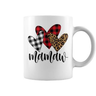 Valentines Day Leopard Mamaw Buffalo Plaid Mamaw Lover Coffee Mug - Thegiftio UK