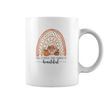 Vintage Autumn Fall Is Proof That Change Is Beautiful Coffee Mug - Seseable