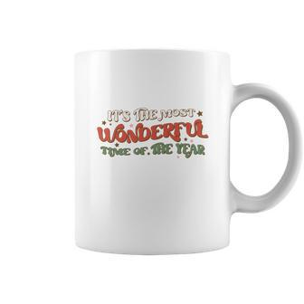Vintage Christmas Most Wonderful Time Of The Year Coffee Mug - Seseable