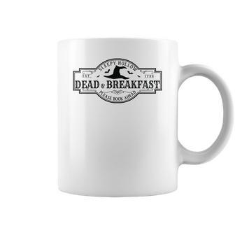 Vintage Halloween Sign Sleepy Hollow Dead _ Breakfast Coffee Mug - Seseable