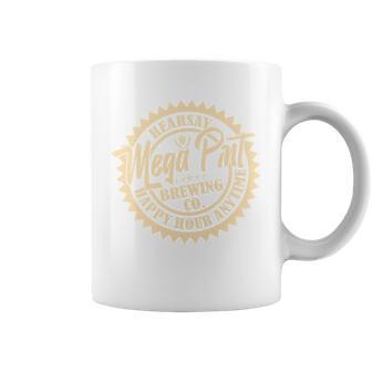 Vintage Hearsay Mega Pint Brewing Co Happy Hour Anytime Emblem Tshirt Coffee Mug - Monsterry DE