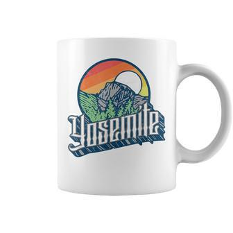 Vintage Yosemite National Park Half Dome Retro Graphic Coffee Mug - Seseable