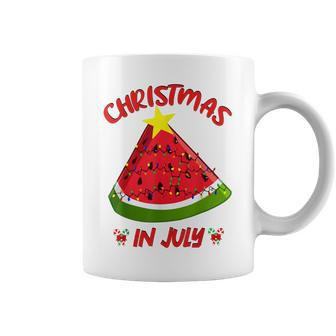 Watermelon Christmas Tree Christmas In July Summer Vacation V3 Coffee Mug - Seseable