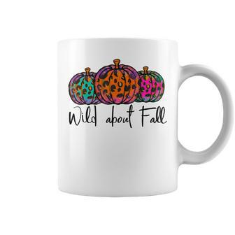 Wild About Fall Pumpkin Leopard Tie Dye Hello Autumn Season V2 Coffee Mug - Seseable