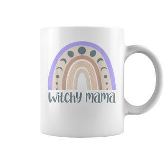 Witchy Mama Rainbow Witch Vibes Halloween Manifesting Coffee Mug - Seseable