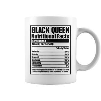 Womens Black History Month Nutrition Facts Black Queen Coffee Mug - Thegiftio UK