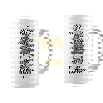 Womens Funny Captain Wife Dibs On The Captain Saying Cute Messy Bun Coffee Mug - Thegiftio