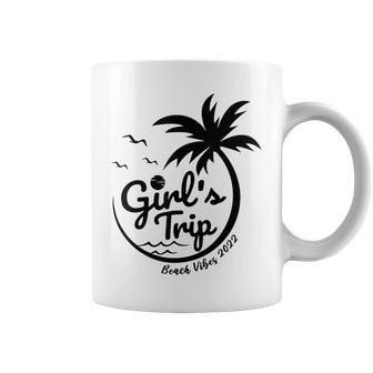 Womens Funny Summer Vacation Girls Trip Beach Vibes 2022 Coffee Mug - Thegiftio UK