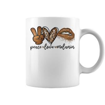 Womens Lypo Peace Love Melanin Afro Black Brown Girls Pride Coffee Mug - Thegiftio UK