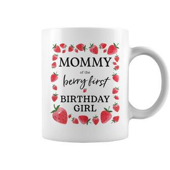 Womens Mommy Of The Berry First Birthday Girl Sweet One Strawberry Coffee Mug - Seseable