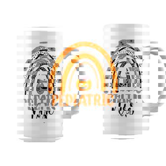 Womens Pediatric Nursing Halloween Pumpkin Rainbow Pediatric Nurse Coffee Mug - Thegiftio