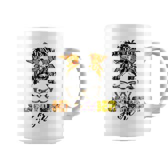 Womens September Girl Woman Face Wink Eyes Halloween Skull Pumpkin Coffee Mug - Thegiftio