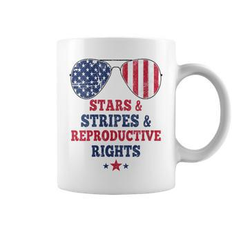 Womens Stars Stripes Reproductive Rights American Flag 4Th Of July Coffee Mug - Seseable