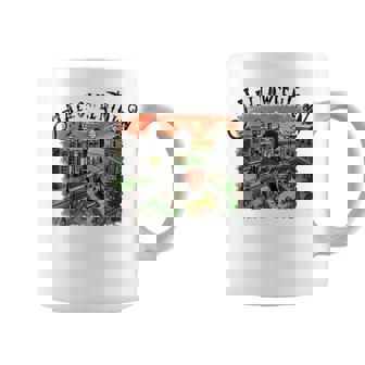 Womens Women Funny Halloween Cute Halloween Town And Chill Movies Coffee Mug - Thegiftio