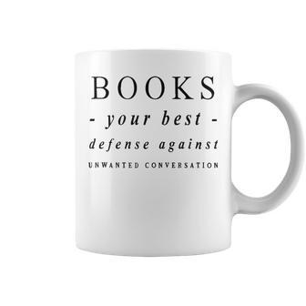 Your Best Defense Against Unwanted Conversation V2 Coffee Mug - Seseable