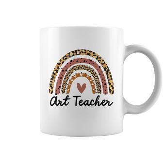 Art Teacher Rainbow Leopard Funny Teacher Gift School Coffee Mug - Monsterry DE