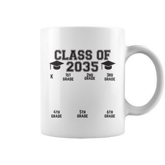 Class Of 2035 School Year Grow With Me K 12 Handprint Graphic Design Printed Casual Daily Basic Coffee Mug - Thegiftio UK